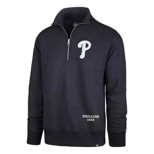 Philadelphia Phillies Men's 47 Brand Midnight Blue 1/4 Zip Pullover