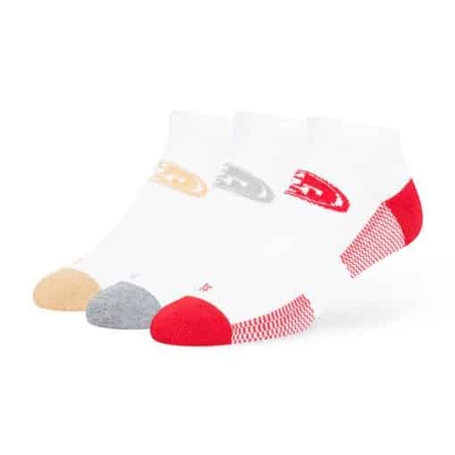 San Francisco 49ers 47 Brand White Brink Low Cut 3 Pack Socks