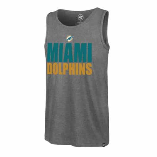 Miami Dolphins Men's 47 Brand Slate Gray Tank Top