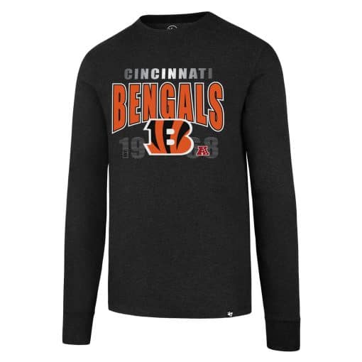 Cincinnati Bengals Men's 47 Brand Black Long Sleeve Pullover Shirt