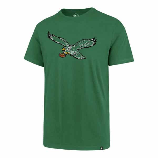 Philadelphia Eagles Men's 47 Brand Green Classic Throwback T-Shirt Tee ...