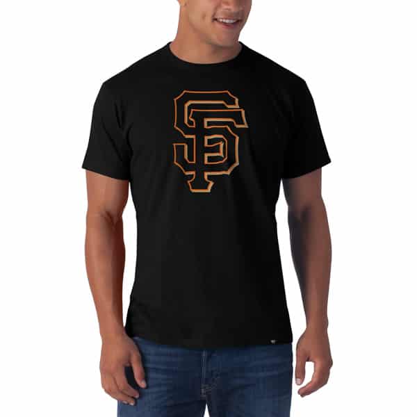 San Francisco Giants Frozen Rope T-Shirt Mens Slim Jet Black 47 Brand