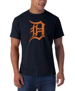 Detroit Tigers Frozen Rope T-Shirt Mens Slim Fall Navy 47 Brand