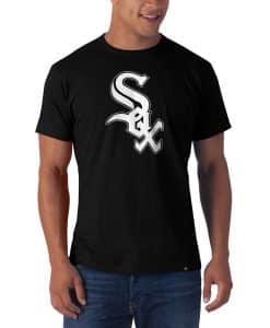 Chicago White Sox Frozen Rope T-Shirt Mens Slim Jet Black 47 Brand