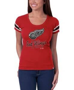 Detroit Red Wings Women's Rebound Red 47 Brand Off Campus Scoop Shirt