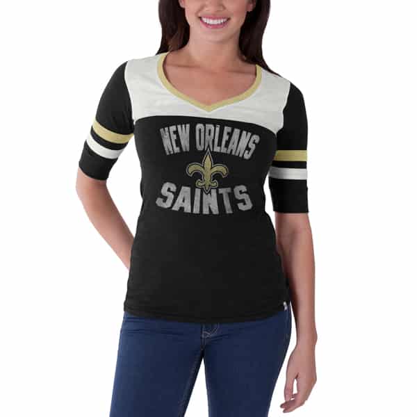 New Orleans Saints Gameday Debut T-Shirt Womens Jet Black 47 Brand ...