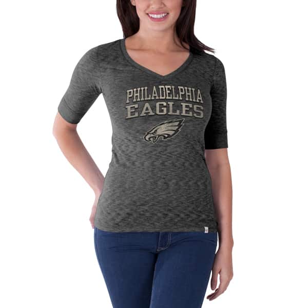 Philadelphia Eagles Roster TShirt Womens Carbon Black 47 Brand