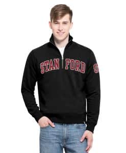 Stanford Cardinal Men's XL 47 Brand Black 1/4 Zip Pullover