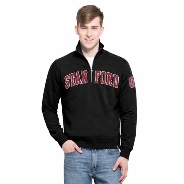 Stanford Cardinal Men's XL 47 Brand Black 1/4 Zip Pullover