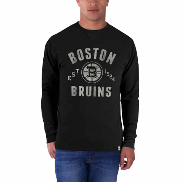 Boston Bruins Stadium Waffle Mens Jet Black 47 Brand