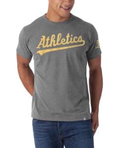 Oakland Athletics Men's 47 Brand Fieldhouse Gray T-Shirt Tee