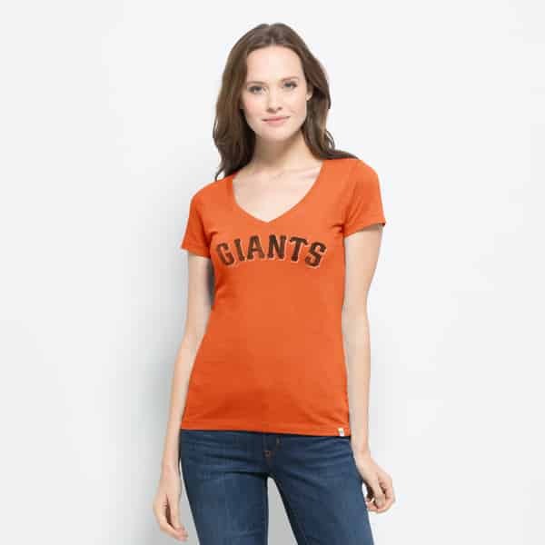San Francisco Giants Flanker Mvp V-Neck Shirt Womens Carrot 47 Brand
