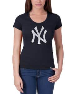 New York Yankees Knockout Scoop Womens Fall Navy 47 Brand Shirt