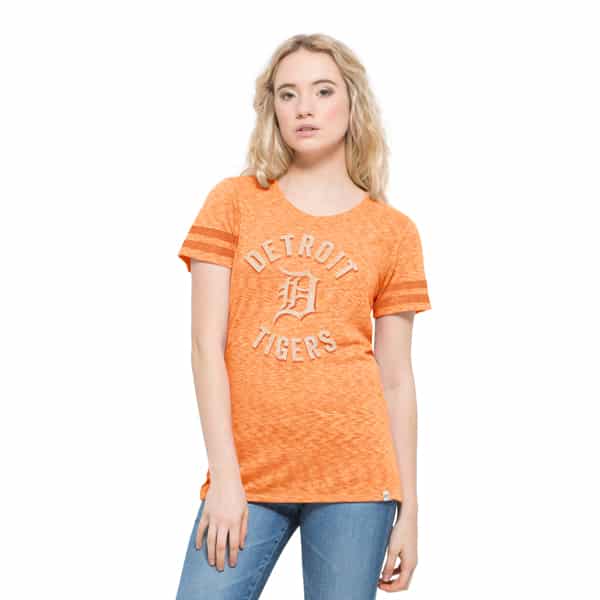 Detroit Tigers Aerial T-Shirt Womens Nectarine 47 Brand