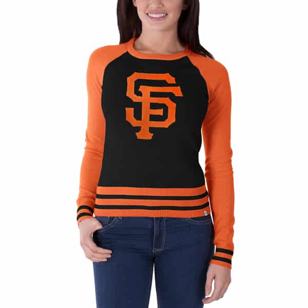 San Francisco Giants Passblock Sweater Womens Jet Black 47 Brand