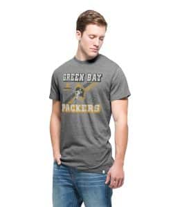 Green Bay Packers Men's 47 Brand Vintage Grey T-Shirt Tee