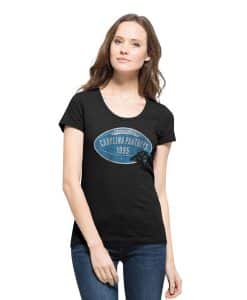 Carolina Panthers Scrum Scoop T-Shirt Womens Jet Black 47 Brand