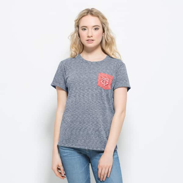 Minnesota Twins Splash Pocket T-Shirt Womens Nightfall 47 Brand