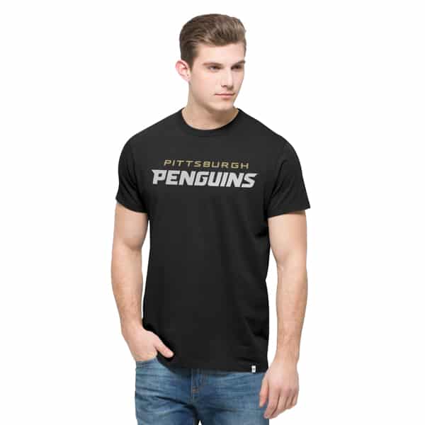 Pittsburgh Penguins Crosstown Mvp T-Shirt Mens Jet Black 47 Brand