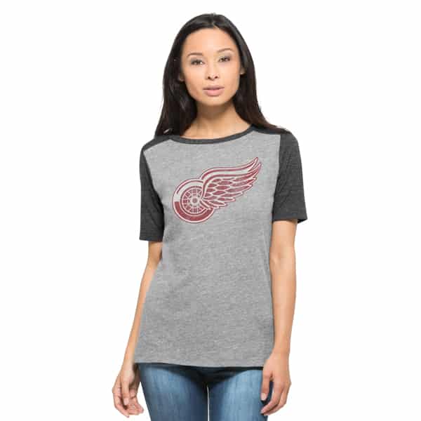 Detroit Red Wings Empire T-Shirt Womens Vintage Grey 47 Brand