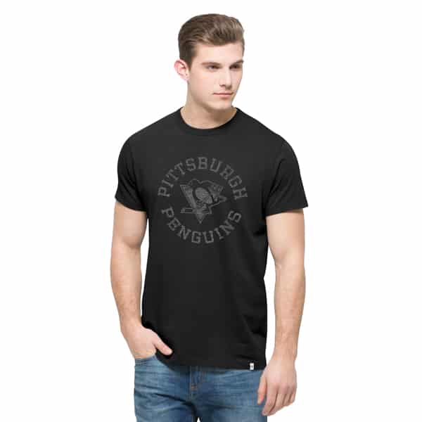 Pittsburgh Penguins Crosstown Flanker T-Shirt Mens Jet Black 47 Brand