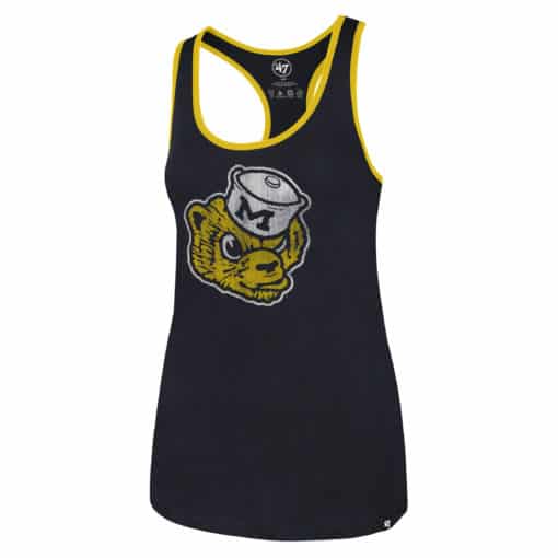 Michigan Wolverines Women's 47 Brand Navy Tank Top