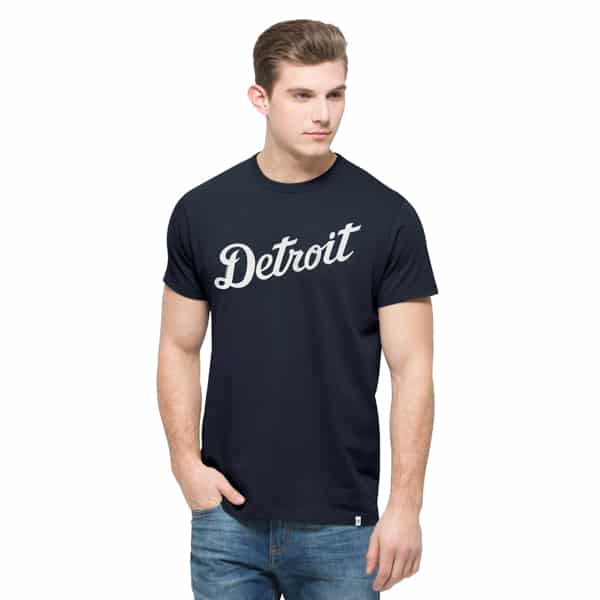 Detroit Tigers Men's 47 Brand Navy Crosstown T-Shirt Tee