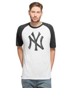 New York Yankees Tri-State Raglan Shirt Mens White Wash 47 Brand