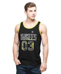 New York Yankees Electric Fade Tank Top Mens Jet Black 47 Brand