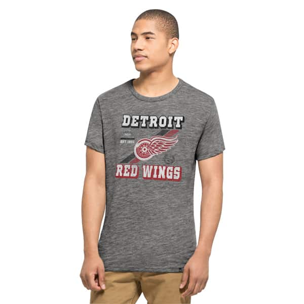 Detroit Red Wings Tri-State T-Shirt Mens Vintage Grey 47 Brand