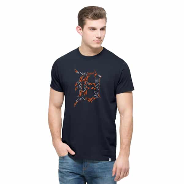 Detroit Tigers Men's 47 Brand Fall Navy Flanker T-Shirt Tee