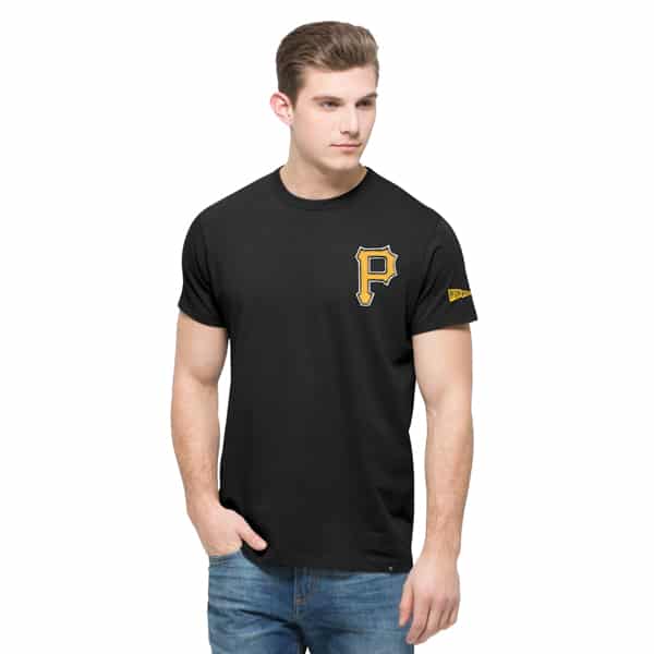 Pittsburgh Pirates Rundown Fieldhouse T-Shirt Mens Jet Black 47 Brand