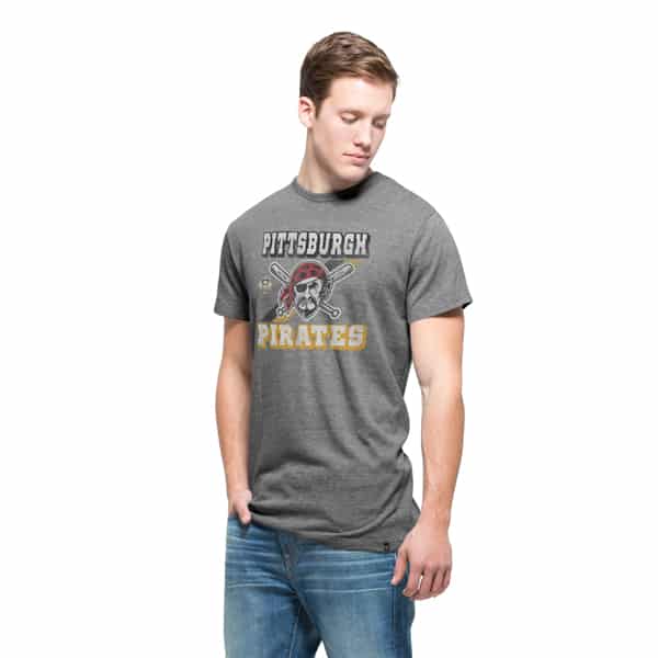 Pittsburgh Pirates Tri-State T-Shirt Mens Vintage Grey 47 Brand