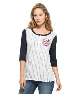 New York Yankees 47 Brand Womens Triple Crown White Wash Shirt