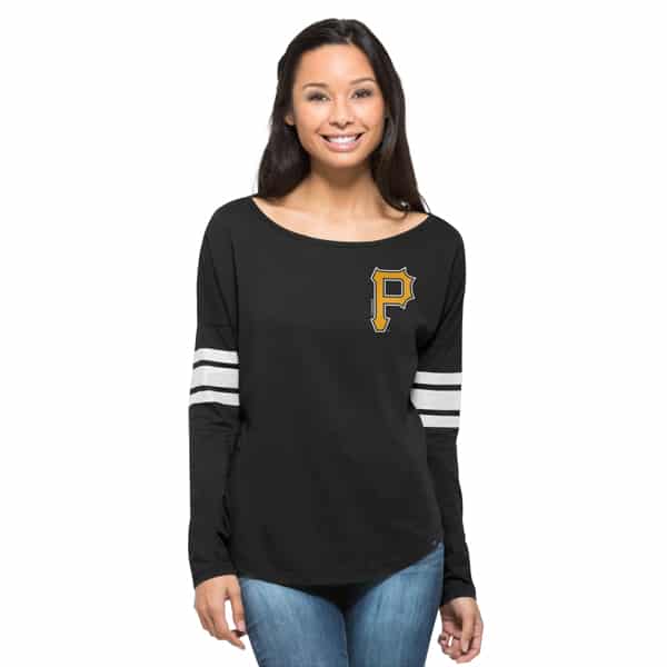 Pittsburgh Pirates Ultra Courtside T-Shirt Womens Jet Black 47 Brand