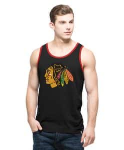 Chicago Blackhawks Crosstown Tank Top Mens Jet Black 47 Brand