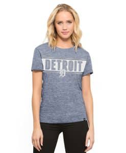 Detroit Tigers Women's 47 Brand Nightfall Blue Clutch Hero T-Shirt Tee