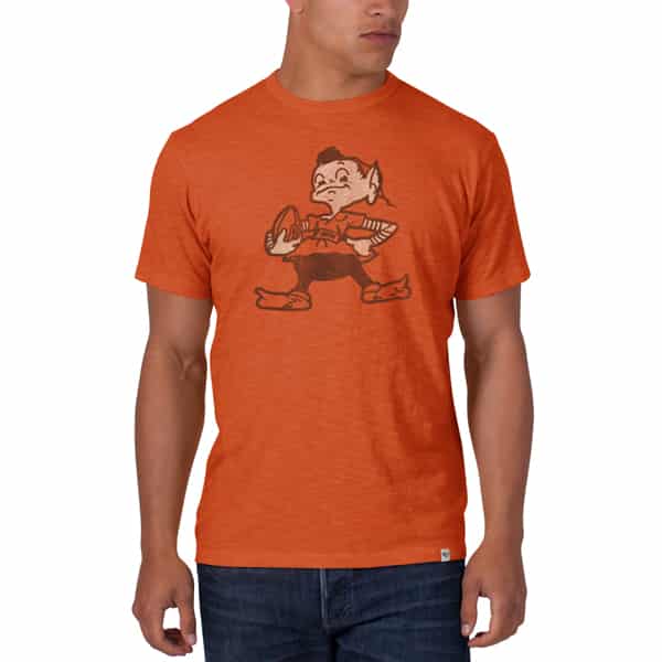 Cleveland Browns Men's 47 Brand Orange Classic Scrum T-Shirt Tee