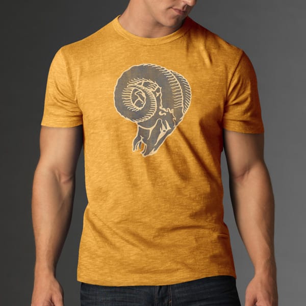 Los Angeles Rams Scrum T-Shirt Mens Track Gold 47 Brand - Detroit Game Gear