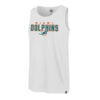 Miami Dolphins Men's 47 Brand White Wash Splitter Tank Top