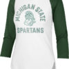 Michigan State Spartans Women's 47 Brand White Raglan Long Sleeve T-Shirt Tee