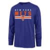 New York Mets Men's 47 Brand Blue Rival Long Sleeve T-Shirt Tee