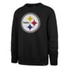 Pittsburgh Steelers Men's 47 Brand Logo Black Crew Long Sleeve Pullover