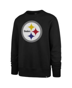 Pittsburgh Steelers Men's 47 Brand Logo Black Crew Long Sleeve Pullover