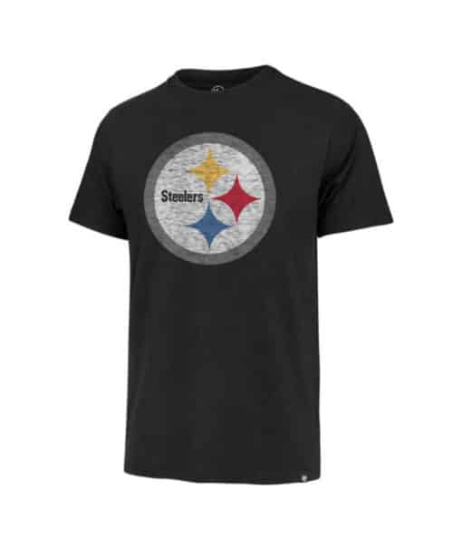 Pittsburgh Steelers Men's 47 Brand Vintage Black Franklin T-Shirt Tee