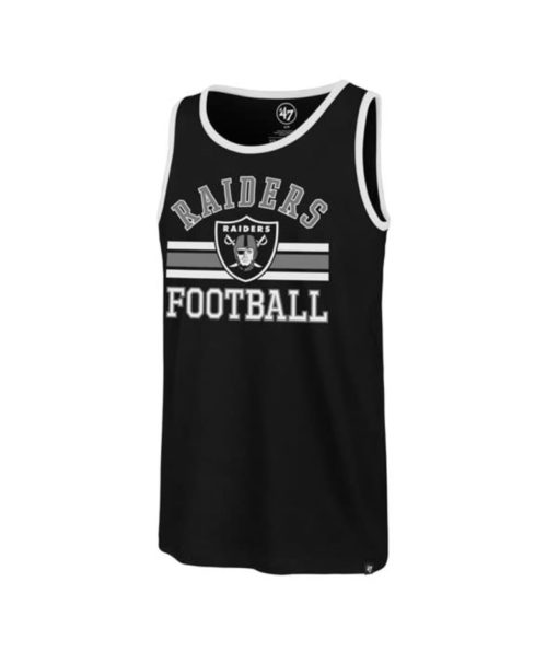 Las Vegas Raiders Men's 47 Brand Rival Black Tank Top - Detroit Game Gear