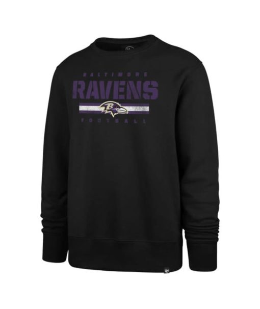 Baltimore Ravens Men's 47 Brand Black Crew Long Sleeve Pullover