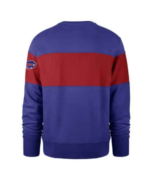 Buffalo Bills Men’s 47 Brand Blue Red Crew Long Sleeve Pullover - Image 2