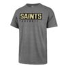 New Orleans Saints Men's 47 Brand Gray Rival T-Shirt Tee