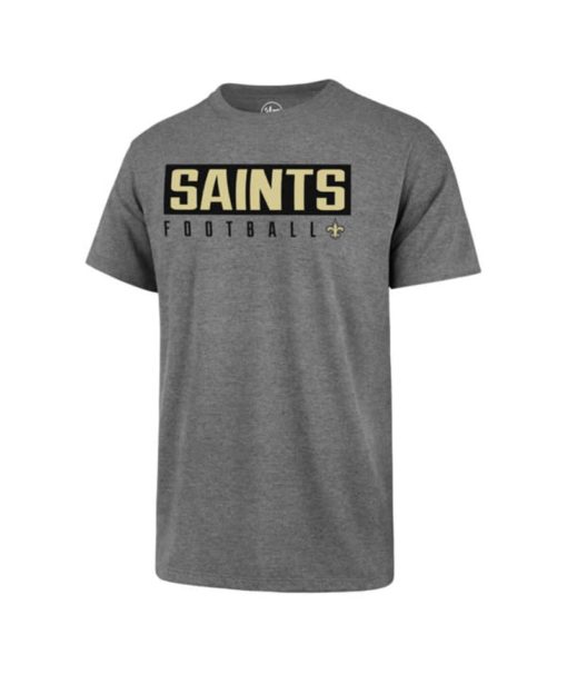 New Orleans Saints Men's 47 Brand Gray Rival T-Shirt Tee